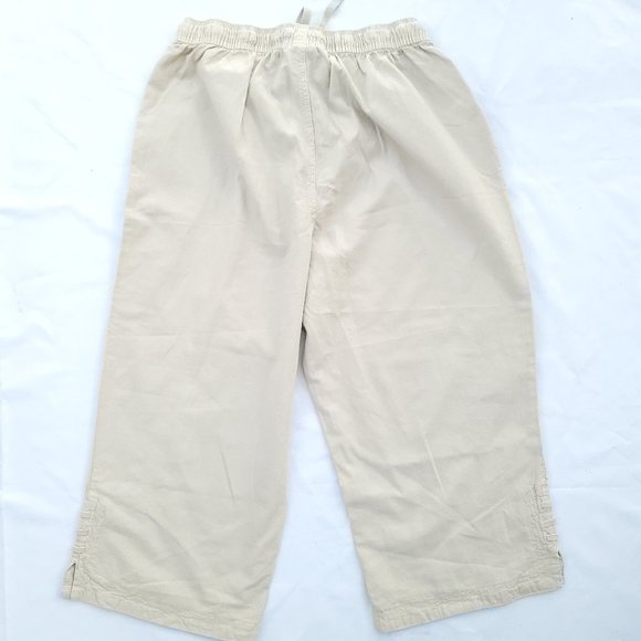 Karen Scott Capri Pull On Tan Cotton Pants Small - Picture 3 of 14